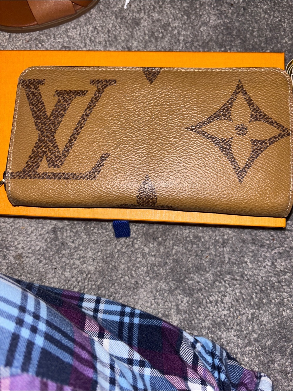 Louis Vuitton Tan Monogram Zip Around Wallet